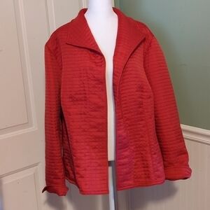 Harve Benard Woman Plus 24W Red Waffle Weave Suit Jacket
